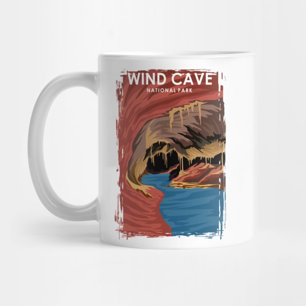 Wind Cave National Park Travel Poster by jornvanhezik